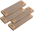 Best Pet Supplies Corrugated Cardboard Cat Scratcher Pads, Lounger, and Fun Interactive Scratching Boards, Claw Safe, Durable, Natural Recycled Materials, Supports Active Play - Narrow 4 Pack