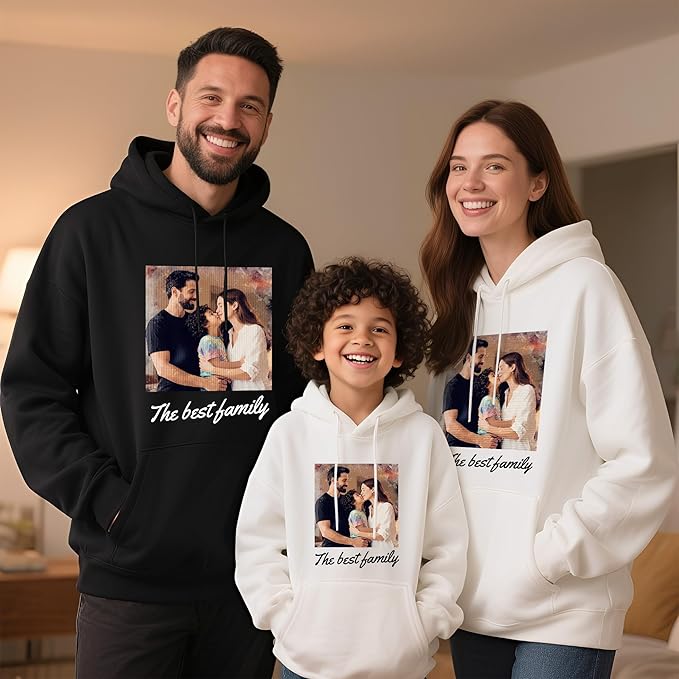 Easycosy Custom Sweatshirt for Couples Men Women, Personalized Hoodies Valentine's Day Gift Matching Sweater for Him Her