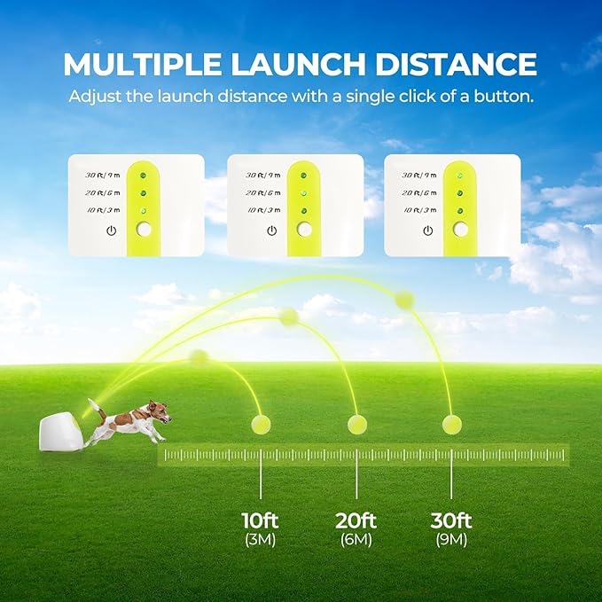 ALL FOR PAWS Automatic Ball Launcher for Dogs Interactive Puppy Pet Ball Indoor Thrower Fetch Machine, 3 Balls Included (2 inch) for Small to Medium Dogs