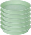 6 Pack of 12 inch Plant Saucer, Heavy Duty Plastic Plant Saucer 12" Round, Durable Plant Tray for Pots, Plant Saucers for Indoors, Plant Trays for Planter (12", Light Green)