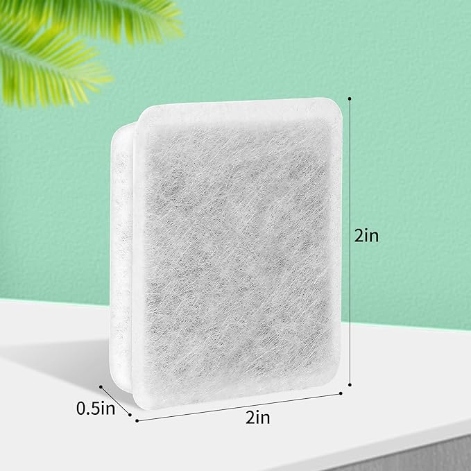 Pet Fountain Charcoal Water Filter Replacement, Dog Cat Water Bowl Filter Pet Water Filter Fit for Gravity Waterer Bowls Pack of 14