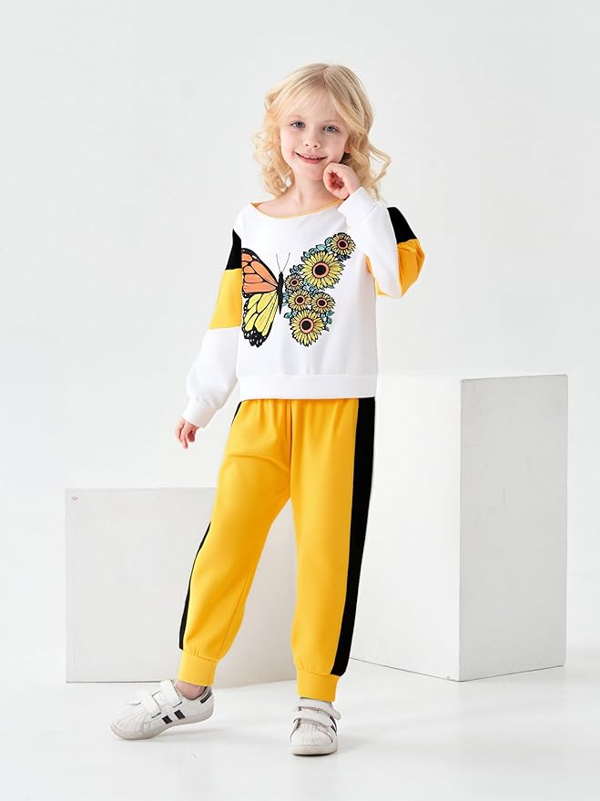 Toddler Baby Girls Clothes Long-sleeve Tie Dye Hoodie Sweatshirt Pants Hooded Outfit Set