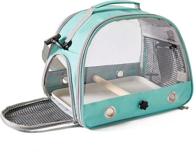 Travel Use Bird Carriers Bag Cage with Ventilation Holes and Perch for Avians Pet Ventilated Bird Transport Ventilated Small Pet Travel Carriers