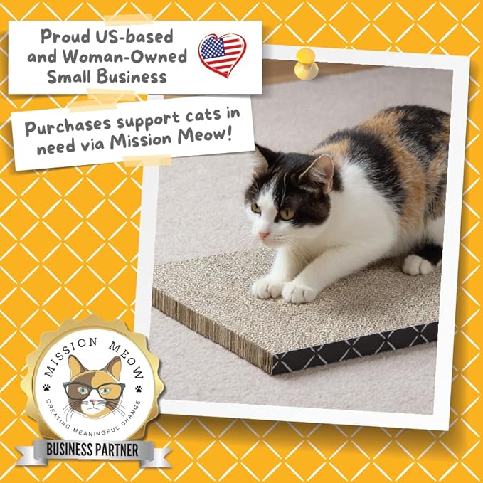 Hide & Scratch Cat Scratcher Pad – 2 Pack | Double-Sided Cardboard Refills for Our Scratching Box | Reversible Corrugated Board for Indoor Cats | Toy Mat for Kitten Claw Play & Furniture Protection