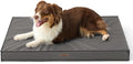 LE SURE Outdoor Waterproof Dog Bed for Medium Sized Dogs, Orthopedic Egg Crate Foam Pet Bed with Oxford Fabric Surface and Removable and Durable Cover, Machine Washable, 30''x20'', Grey