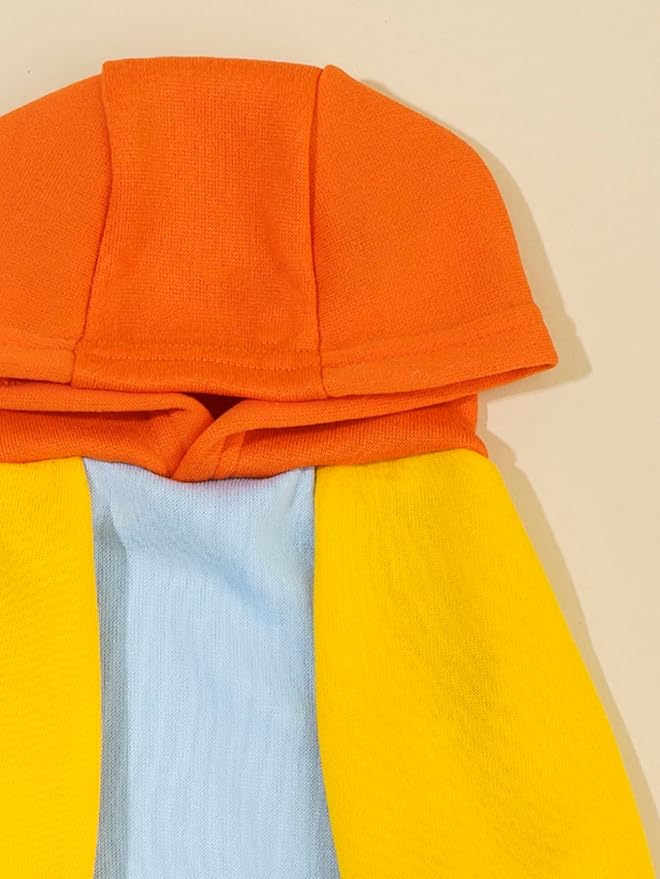QWINEE Basic Dog Hoodie Sweatshirt Puppy Sweater Warm Cat Costumes Pet Clothes for Chihuahua Puppy Kitten Small Medium Dogs Orange and Blue Large