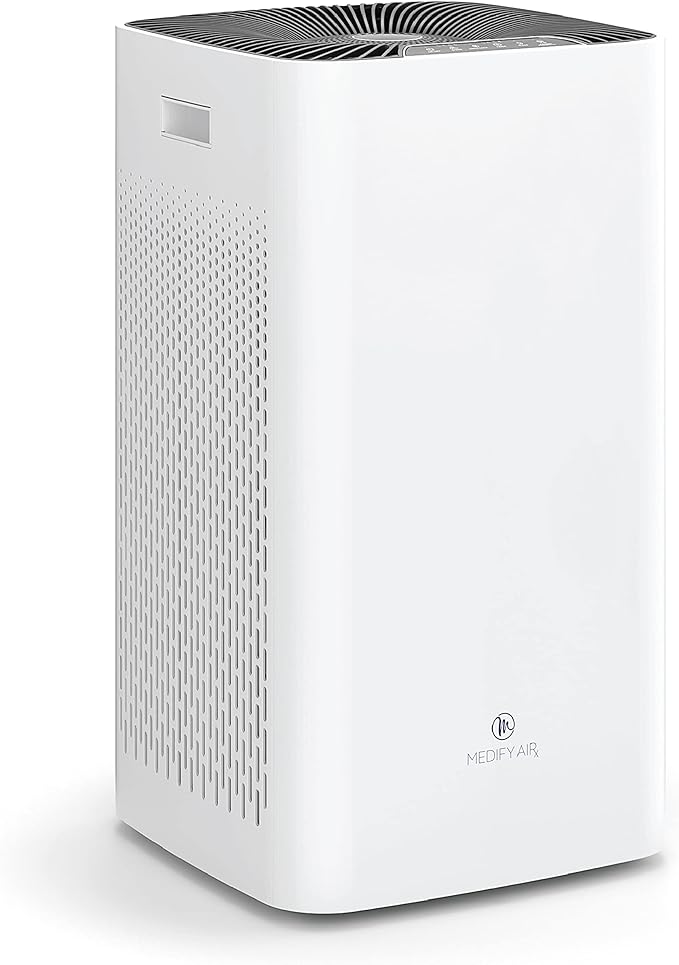 Medify MA-112 Air Purifier V3.0 with True HEPA H13 Filter|5,948 ft² Coverage in 1hr for Smoke, Wildfires, Odors, Pollen, Pets | Quiet 99.9% Removal to 0.1 Microns | White, 1-Pack