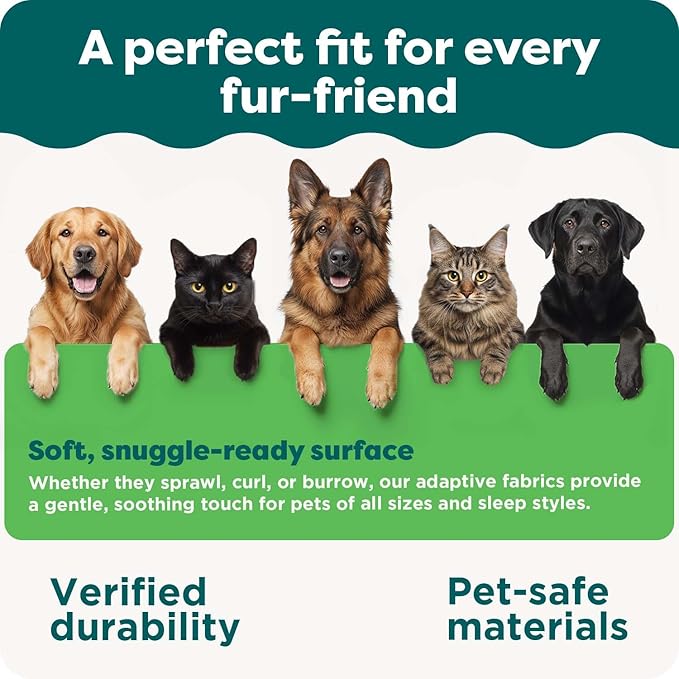 FurHaven Orthopedic Dog Bed for Medium Dogs, Perfect Comfort Sofa with Removable Bolsters with Orthopedic Egg Crate Foam for Joint Support, Washable Cover, Medium, Plush & Velvet Waves, Brownstone