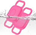 2-Pack Dog Collar Holder for Tile Life360 Mate (2024) 2022 Tracker, Waterproof Silicone Cover Full-Body Protective Case for Tile Mate Tracker Cat Collar, Ultra Durable, Scratch Resistant, Pink Punch