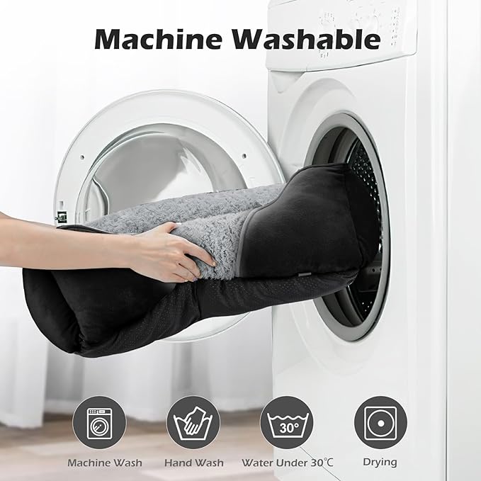 INVENHO Large Dog Bed Rectangle Washable Orthopedic Soft Calming Sleeping Durable Pet Cuddler with Anti-Slip Bottom
