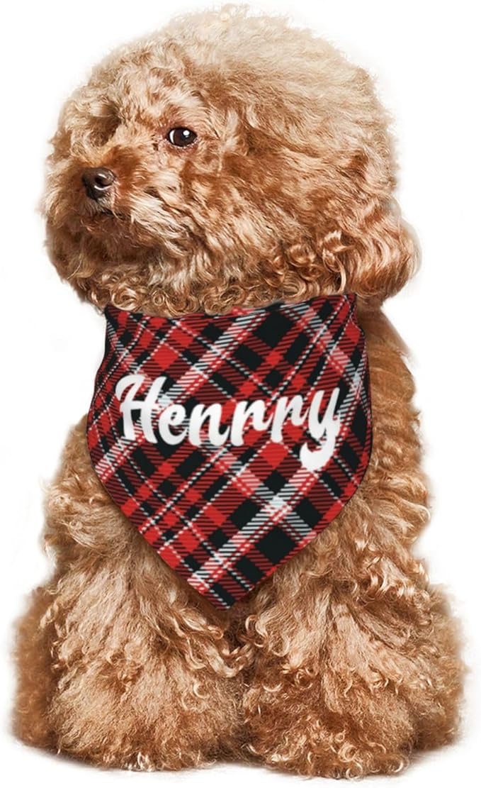 Custom Pet Scarf Personalized Dog Bandana with Name Personalized Add Your Text Bibs Triangle Head Scarfs Gift for Small Medium Large Dogs Cats Baby Puppy Pets Accessories