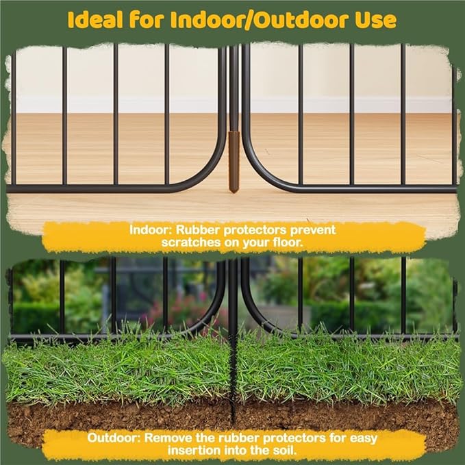 Yaheetech Expandable Dog Playpen, 16 Panel 20 inch Puppy Playpen with Door Indoor/Outdoor Pet Fence for Small Medium Dogs