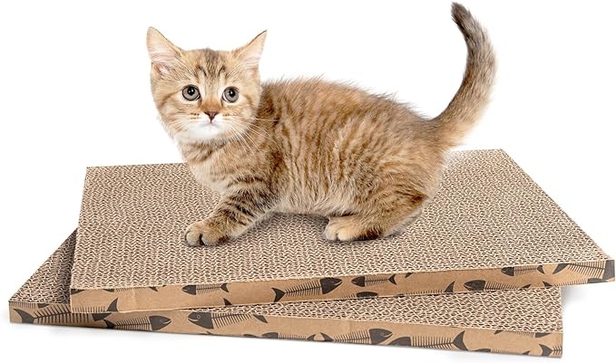 Cat Scratcher Cardboard Cat Scratching Board Cat Scratchers for Indoor Cats Cat Scratching pad (2pcs)