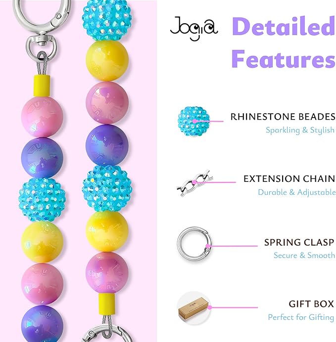 Beaded Dog Necklace Collar, Adjustable Jewelry-Inspired Design with Sparkle Beads (Iridescent Pastels, Medium)