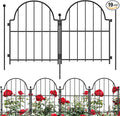 Garden Fence, 17 in(H) x 21 ft(L) Arched Rustproof Metal No Dig Fence Garden Fence Border, Ground Stake Animal Barrier Fence for Rabbit Dog, Outdoor Landscape Decor for Yard & Patio,19 Pack