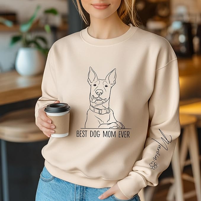 Custom Dog Mom Shirt Gifts for Women, Mother's Day Hoodie, Custom Shirt with Dog Picture for Women