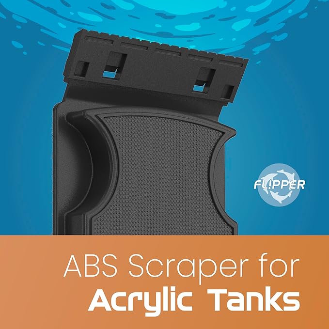 FL!PPER Magnetic Aquarium Cleaner - Acrylic Replacement Blades for Acrylic tanks Standard up to 1/2" - 3 Pack
