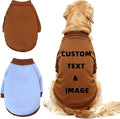 Custom Dog Hoodie, Personalized Sweatshirt with Photo Text Name Logo, Customized Hooded Sweater for Small Medium Large Dogs & Cats (Coffee, XX-Large)