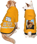 Custom Dog Hoodie Add Your Design Soft & Warm Personalized Photo Text Logo Name Dog Clothes for Puppy Sweatshirt Hooded for Small Medium Large Dogs Girl/Boy Cats Orange