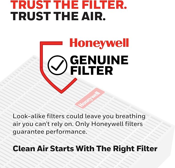 Honeywell HEPA Air Purifier Filter R, 1-Pack for HPA 100/200/300, 3000 and 5000 Series - Airborne Allergen Air Filter Replacement Targets Wildfire/Smoke, Pollen, Pet Dander, and Dust