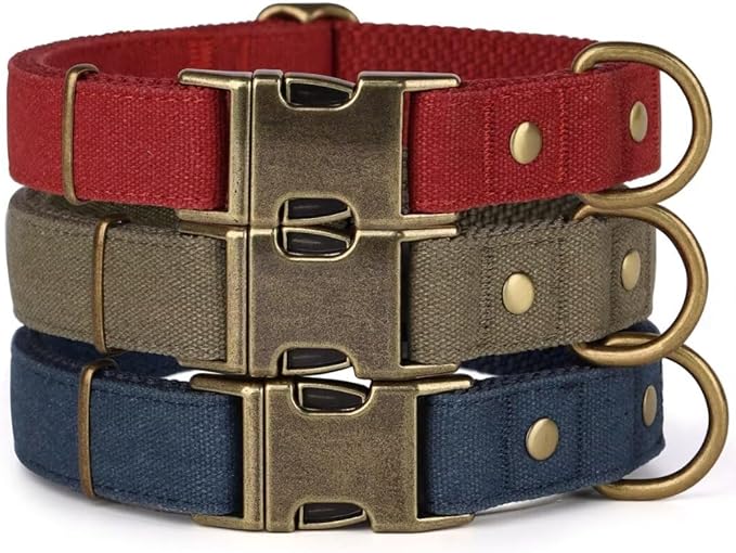 PET ARTIST Dog Collars for Small Dogs, Soft Padded Premium Nylon Dog Collar with Quick Release Metal Buckle, Durable & Adjustable Pet Collars for Boy Gifts, Green, S (Fit 10-16")