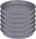 6 Pack of 7 inch Plant Saucer, Heavy Duty Plastic Plant Water Tray 7 inch Round, Flower Plant Saucers for Indoors No Holes, Plant Dishes Saucer for Planter 7"/8" (7", Cement)