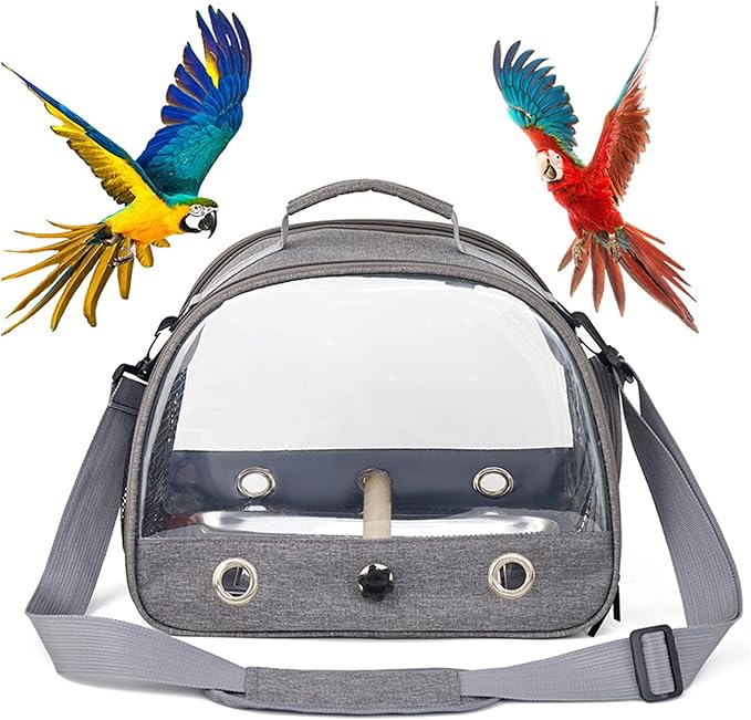 Travel Use Bird Carriers Bag Cage with Ventilation Holes and Perch for Avians Pet Ventilated Bird Transport Ventilated Small Pet Travel Carriers