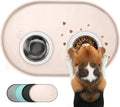 Dog Food Mat,Raised Edges Pet Food Mats for Spill Containment,BPA-Free Silicone Cat Dog Feeding Mat for Floor Waterproof,Rubber Pet Placemats for Food and Water Bowls 1/2 Inch