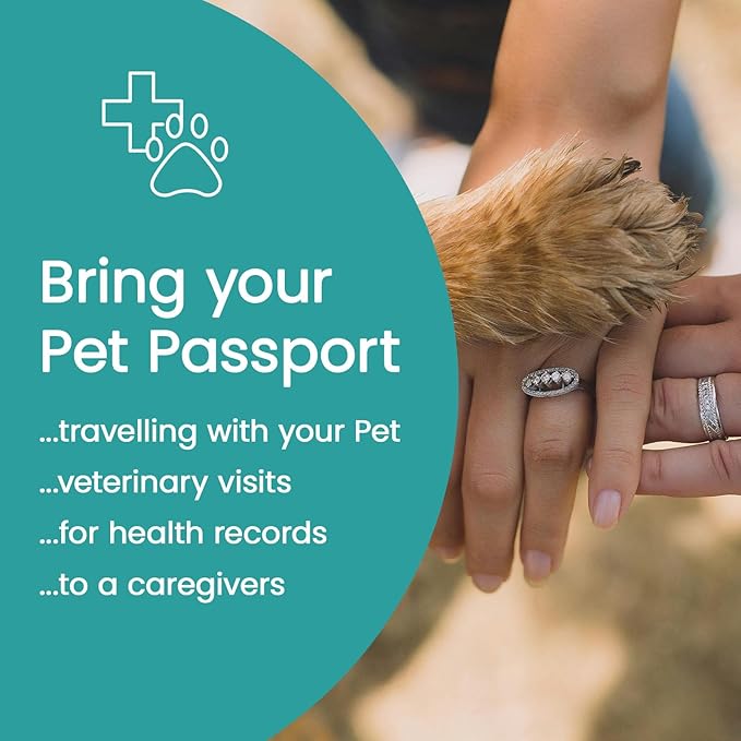 Color Premium PU Leather stitch-sewn US Pet Passport Medical Record for Pet Health and Vaccination English + Spanish for Cat, Dog, Puppy and Kitten (Blue + Lime, Double)