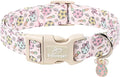Easter Dog Collar for Large Dogs - Easter Egg Pastel Dog Collars, Cute Girl Dogs Collar, Lightweight Adjustable Pink Spring Holiaday Dog Collars with Quick Release Buckle L