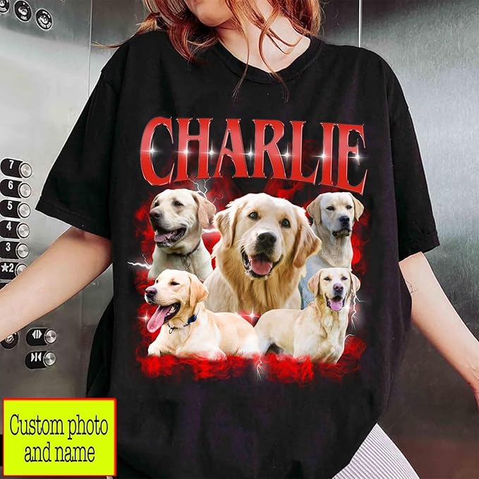 NAZENTI Personalized Dog Mom Sweatshirt, Custom Design Your Own Shirt From Photo, Custom Dog Mom Shirt, Pet Lover Gifts