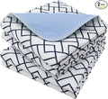 OUTCREATOR® Washable Bed Pads 34" x 56" (Pack of 2), Incontinence Mattress Protector, Anti-Slip Waterproof Underpads for Adults Kids Elderly Pets Absorbency & Reusable Bedwetting Pads (White Geometry)