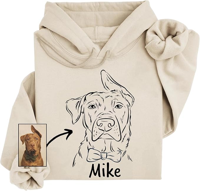 Custom Dog Face Sweatshirt Hoodie T-Shirt, Custom Pet Name, Personalized Pet Photo, Dog Lovers Gifts, Christmas