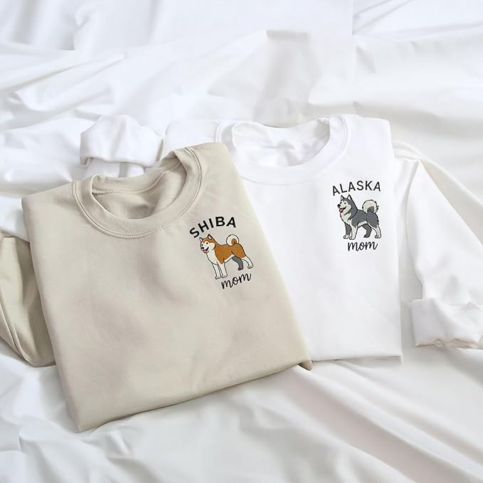 VIOLAVA Custom Cat Embroidered Christmas Sweatshirt – Personalized Pet Name Holiday Crewneck, Festive Gift for Cat Lovers