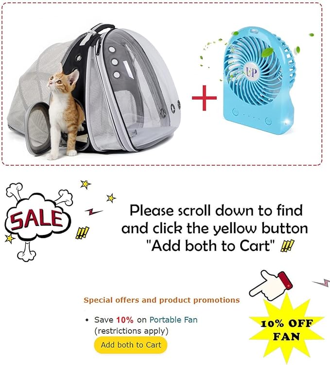 Dual Expandable Cat Backpack Carrier, Fit up to 20 lbs, Expandable Pet Carrier Backpack for Large Fat Cat and Small Puppy