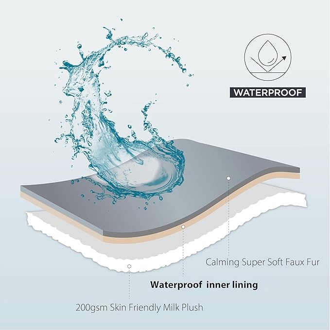 Waterproof Dog Blanket, Soft Fleece Blanket for Couch Protector, Reversible Pet Blankets Furniture Protector Cover for Small Medium Large Dogs Cats (Line, 50"x60")