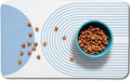 Dog Food Mats for Floors Waterproof, Cat Water Bowl Mats Pet Feeding Absorbent Mat Placemats for Food and Water Blue Bohemia 24 * 32 inch