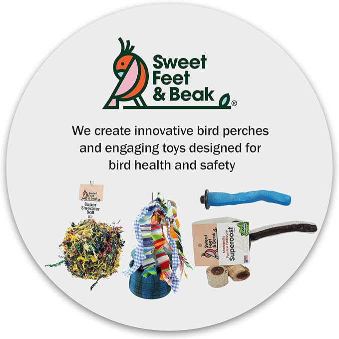5” Super Shredder Ball Bird Toy - Fun Foraging Toys for Birds w/ Colorful Paper & Wooden Treasures - Easy to Hang Shredding Toys for Birds - Bird Shredding Toys for Cockatiels, Parrots & More