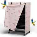 Tchvt Nighttime Bird Cage Covers with Zipper Panel Blackout Birdcage for Winter Universal Breathable Large Good Night Enclosure for Bird (Bird Designs, 19x19x40 inch)
