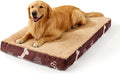 Waterproof Orthopedic Dog Bed for Large Medium Sized Dogs 35x22 Inch - Egg Crate Foam Pet Crate Bed with Removable Washable Cover, Plush Top Anti-Slip Bed Mat, Chocolate