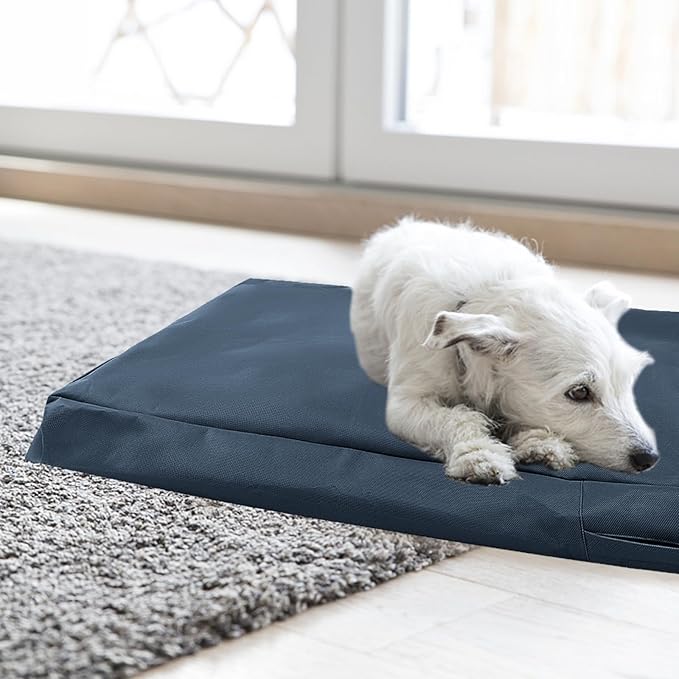 Waterproof Dog Bed Cover Replacement for 48 Inch Wire Crates, Heavy Duty Oxford Fabric Pet Bed Sleeve with Zipper, Washable & Durable Mattress Protector for Puppy, 46" L x 29" W x 4" H (Cover Only)
