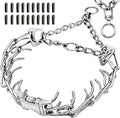 Stainless Steel Dog Collar, Tangle-Free 360° Swivel Collar with Quick-Release Buckle, Adjustable for Small, Medium and Large Dogs (XL-4.0mm)
