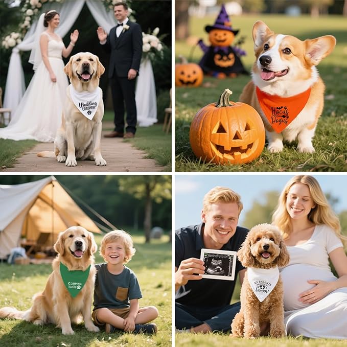 My Mom is Single Funny Dog Bandana, Valentine's Day Dog Bandana, Adjustable Pet Scarf Pet Accessories for Dogs Lovers Single Mom, Funny Valentine's Birthday Gifts for Mother Dogs Lovers
