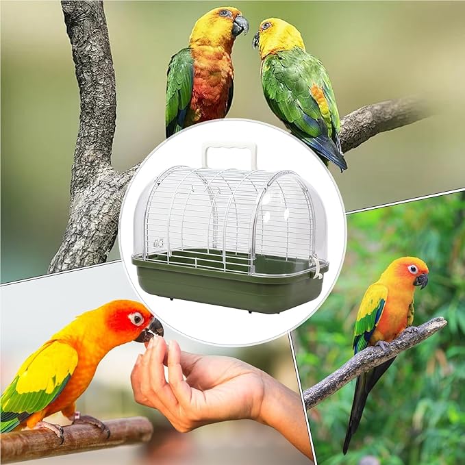 Portable Bird Cage,Bird Travel Carrier with Handle | Parakeet Carrying Cage - for Indoor Outdoor Balcony Living Room Park Parakeet Conure Canary Lovebird