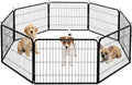 BestPet Dog Playpen 24 Inch 8 Panels Heavy Duty Metal Pet Exercise Pen Indoor Outdoor Without Door Fence Panels Anti-Skid Expandable Design