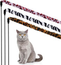 Sumind 3 Pieces Jungle Cat Wand Cat Teaser Charmer Interactive Fun Toys Wand Kitten Kitty Playing Toy, 3 Styles(Classic Color)
