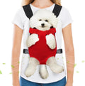 Pet Carrier Backpack, Hands-Free Adjustable Dog Front Carrier Legs Out & Easy-Fit Dog Backpack Carrier for Hiking Camping Traveling Cycling for Small Dogs and Rabbits (Medium, Red)