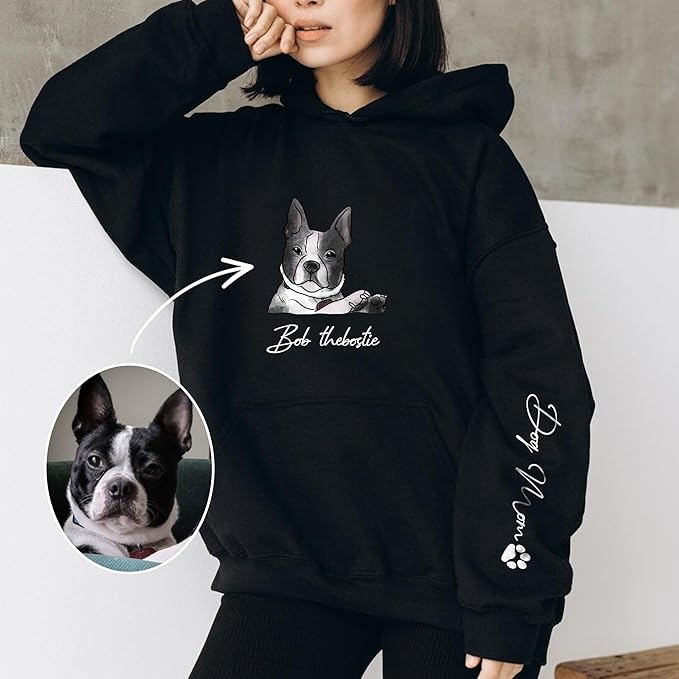 CHIARA CONTI11 Custom Dog Hoodie, Custom Pet Gifts, Custom Dog Shirt, Custom Dog Sweatshirt, Valentine's Day Gift