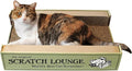 Scratch Lounge Cardboard Cat Scratcher & Lounger for Large Cats - XL 13x22 with Reversible Floor & Catnip - Heavy Duty Durable Bed Lasts 10x Longer Than Conventional Scratchers