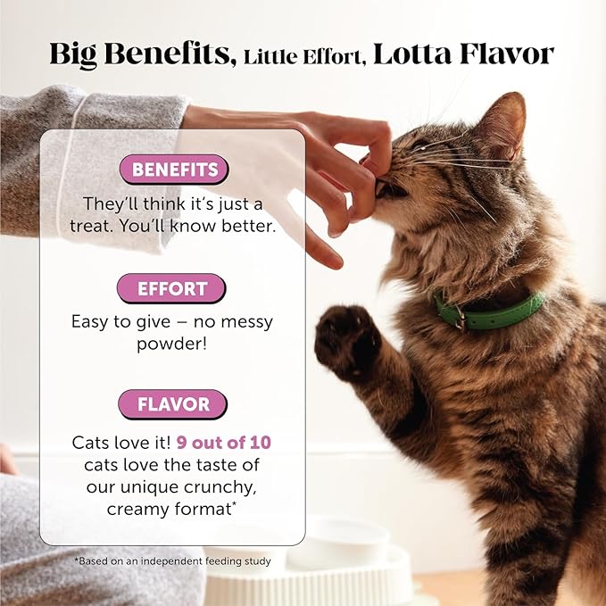 Cat Multivitamin Chews - Cat Treats for Health + Immune, Joint Support, Skin & Coat, and Digestion - Omega 3s, Lysine & Probiotics for Cats, Vitamins for Cats - Chicken (90-Day Supply)
